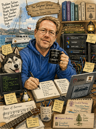 David at work