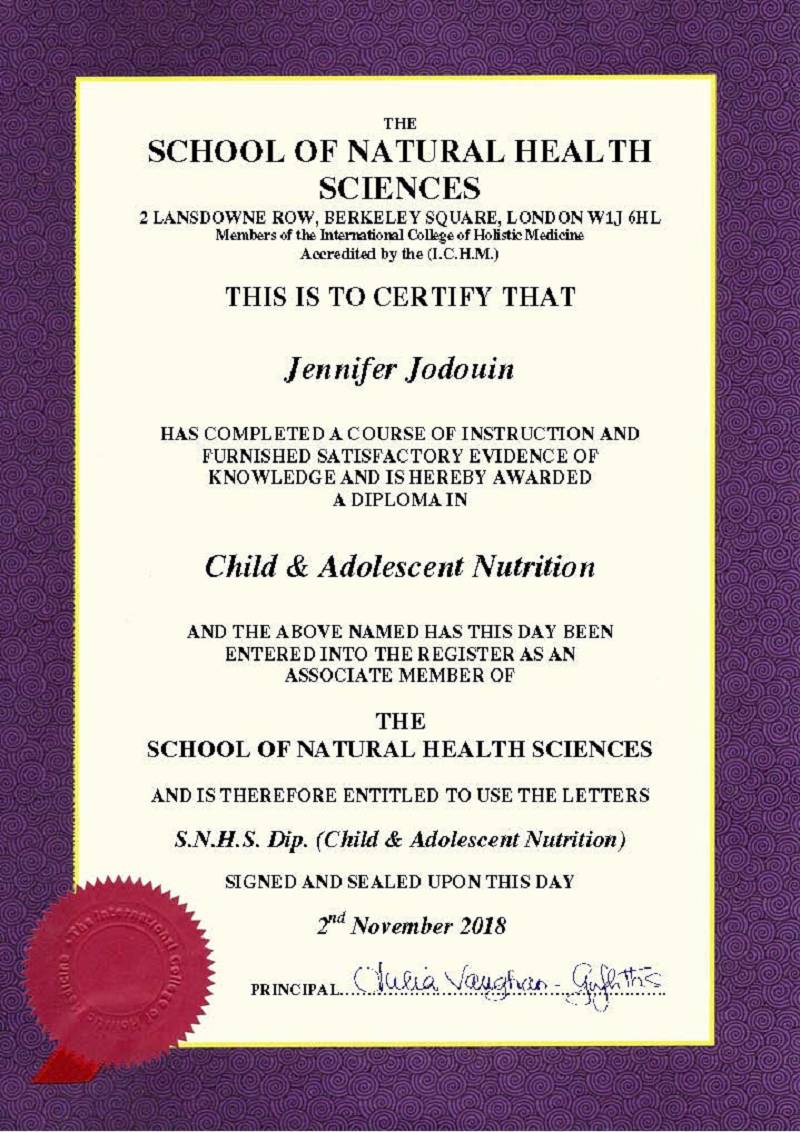 Child & Adolescent Nutrition Diploma